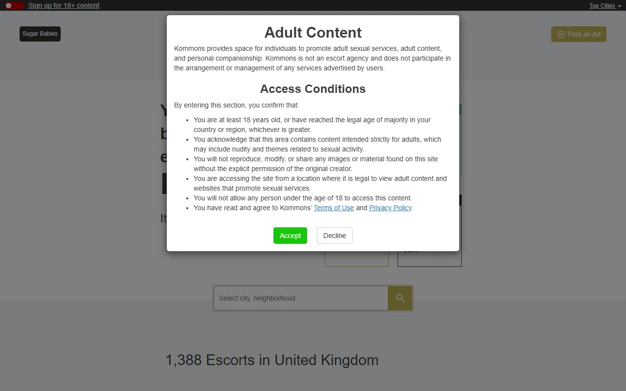 Screenshot of Kommons